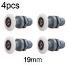 4pcs Shower Door Rollers for Frameless Glass Shower Doors with Reinforced Nylon Wheels and Sturdy Aluminum Alloy Core