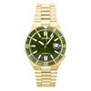 Tsuyosa Analog Gold Tone Stainless Steel Green Dial Automatic NJ0232-53X 100M Men's Watch