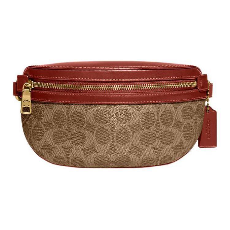 COACH Coated Canvas With Calfskin One