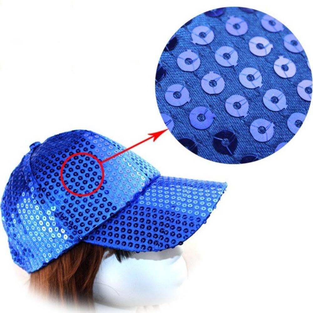 Sequined Peaked Cap Glittering Party Deco New Performance Prop  Party