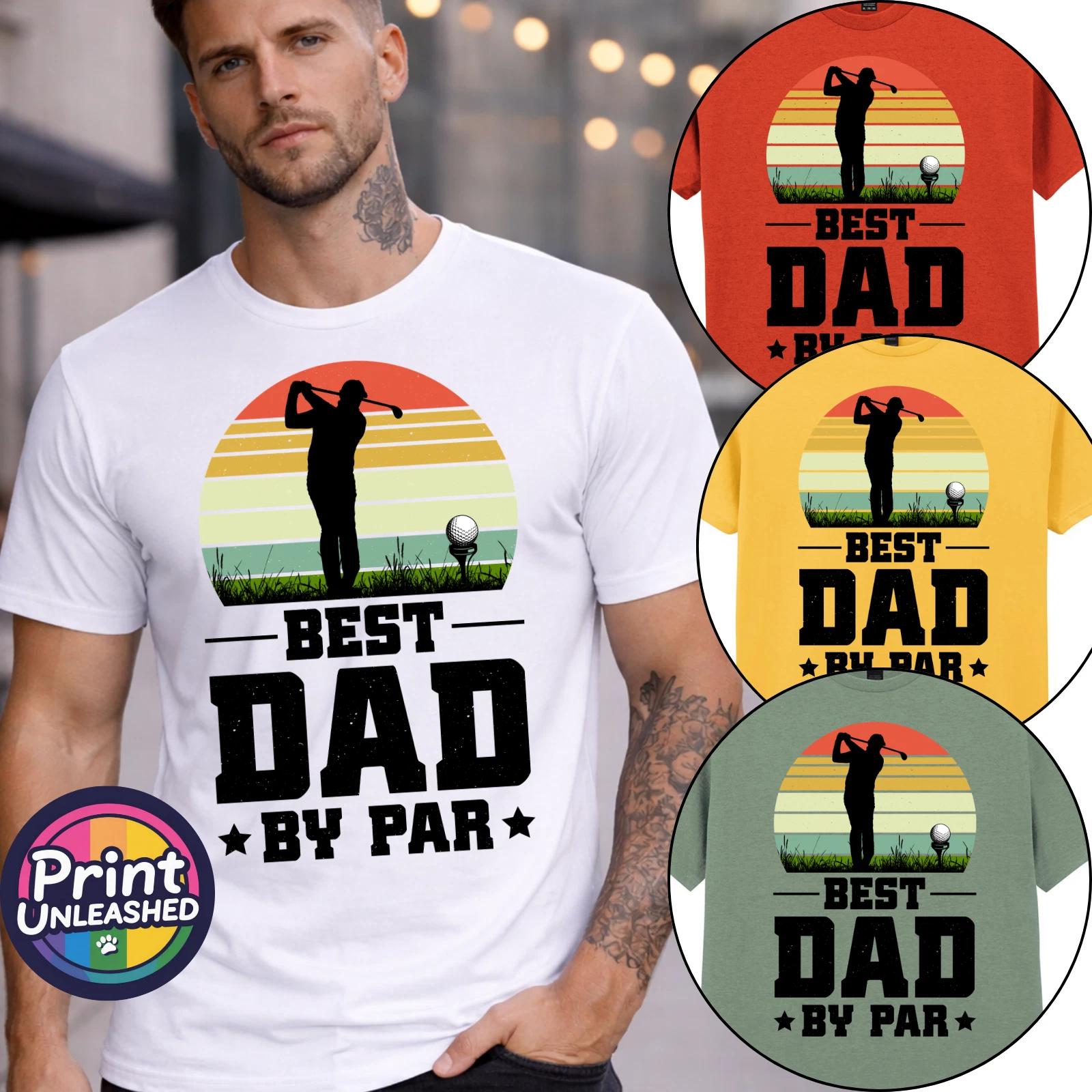 Best Dad by Par Golf T Shirt Funny Dad Golfer Gift Fun Father’s Day Golfing Tee 3XL