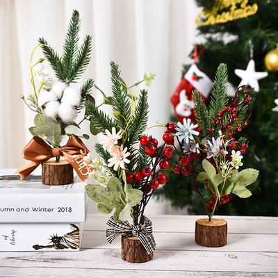 Christmas Home Desktop Ornaments, Simple Mini Christmas Tree Decorations, Window Tree Photo Props