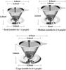 3 pcs sets Reusable Mesh Coffee Drip Filter Pour Stainless Steel Coffee Dripper Pour-over coffee funnel for Single Cup Brew