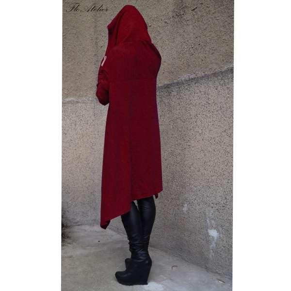 Dámska móda Jednofarebné Kabát s dlhým rukávom Voľné Ležérne Pončo Kabát Pulóver s kapucňou Dlhé Mikiny Mikiny