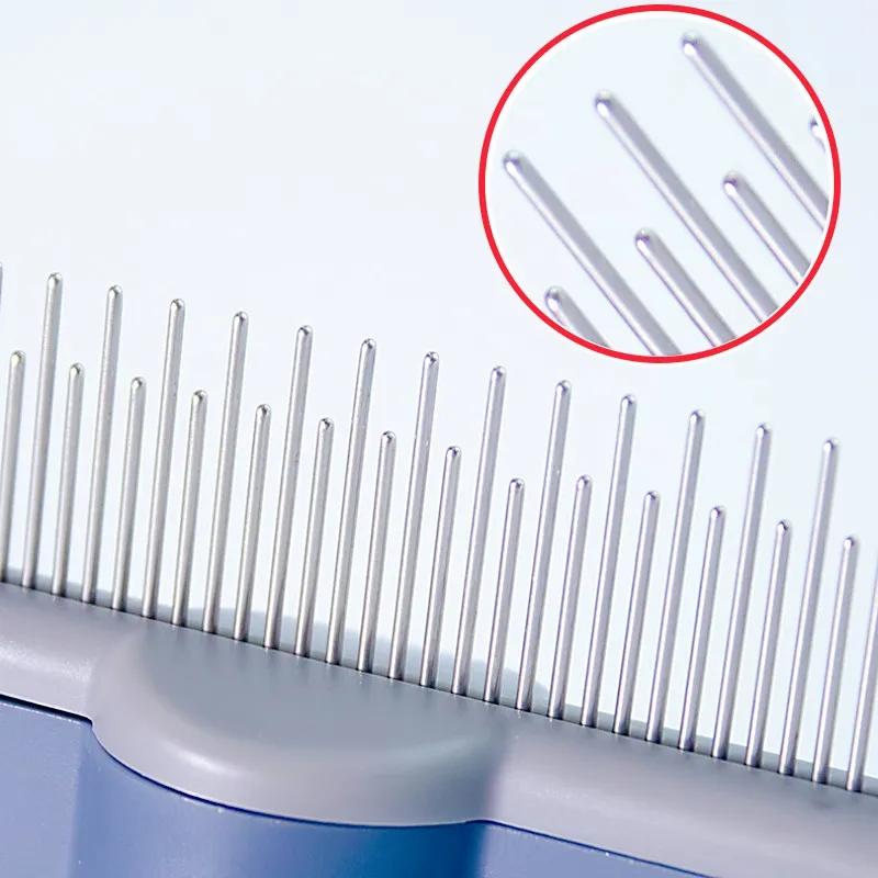 Dog Comb Pet Hair Remover Self-cleaning Cat Brush Massage Dog Brush One Click Combs for Cats Hair Knot Opening Pet Accessories
