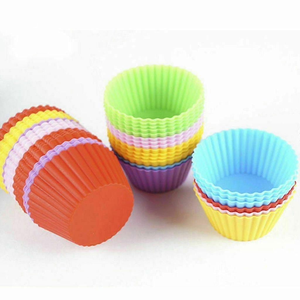 24x Silicone Muffin Mold Baking Mold Muffin Liners Cake Mold Cupcake Muffins Set