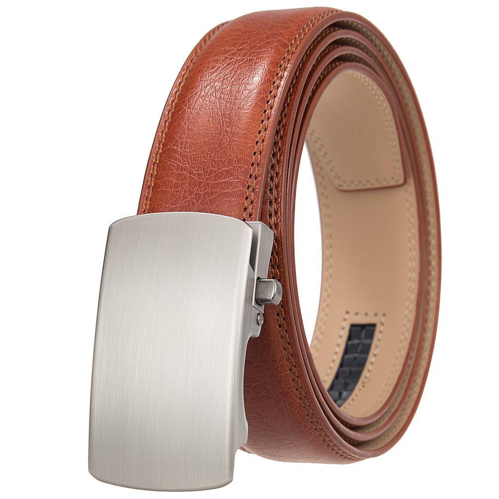 1Pcs Men'S Belt Automatic Buckle, Belt Men'S, Casual, Business Youth Cowhide Belt Ly36-35566-1