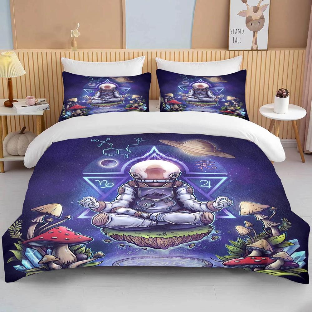 10 Sizes Space Astronaut Bedding Set Queen King Single Cartoons Duvet Covers with Pillowcase Bed Cover Sets for Boys Girls