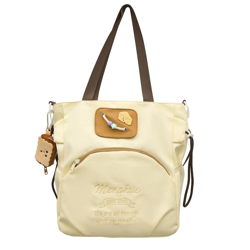 Симпатичный женский рюкзак большой емкости с цветными блоками — фото 26