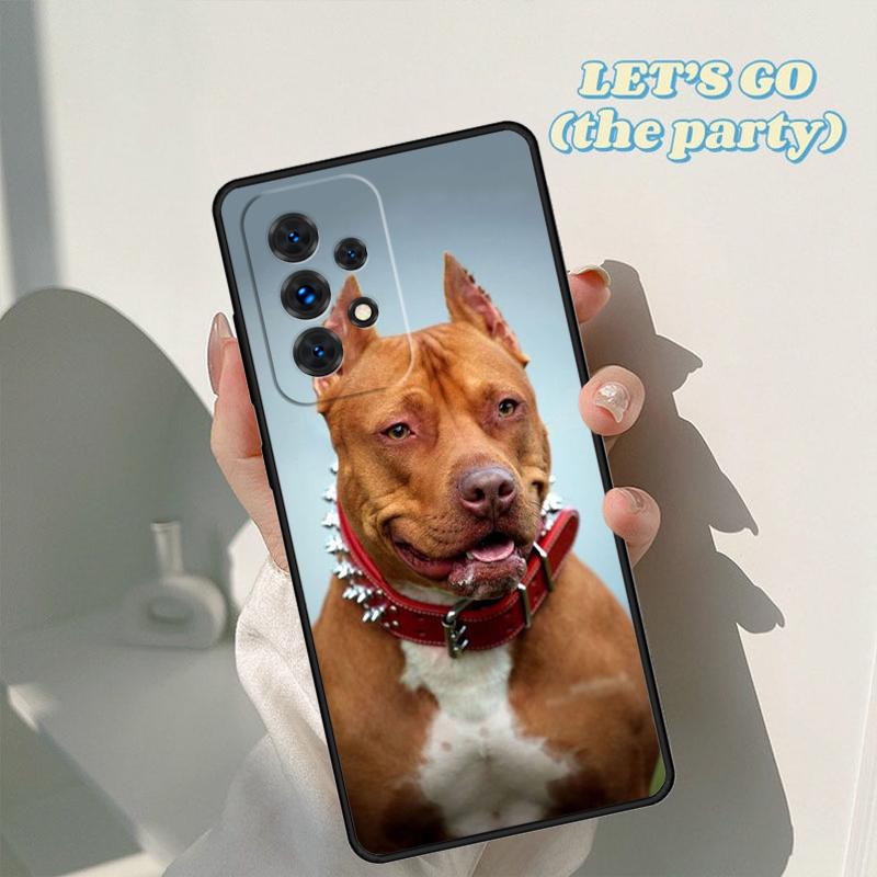 Pitbull Dog Phone Case For Samsung Galaxy A42 A31 A40 A51 A71 A32 A80 A91 A52 A72 A73 A20e A21S A50 A70 A11 A12 Cover