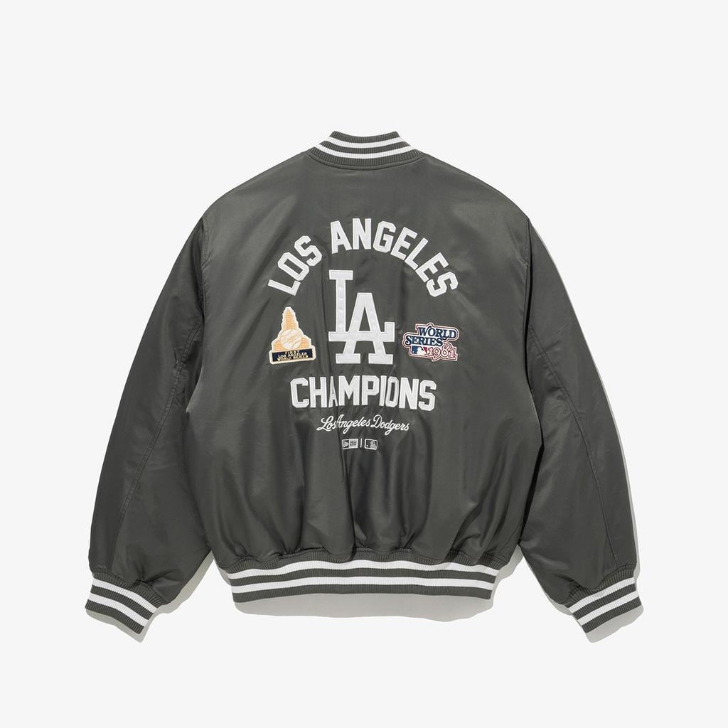 New Era Mlb La Dodgers Nylon Stadium Jacket Grey 14742037