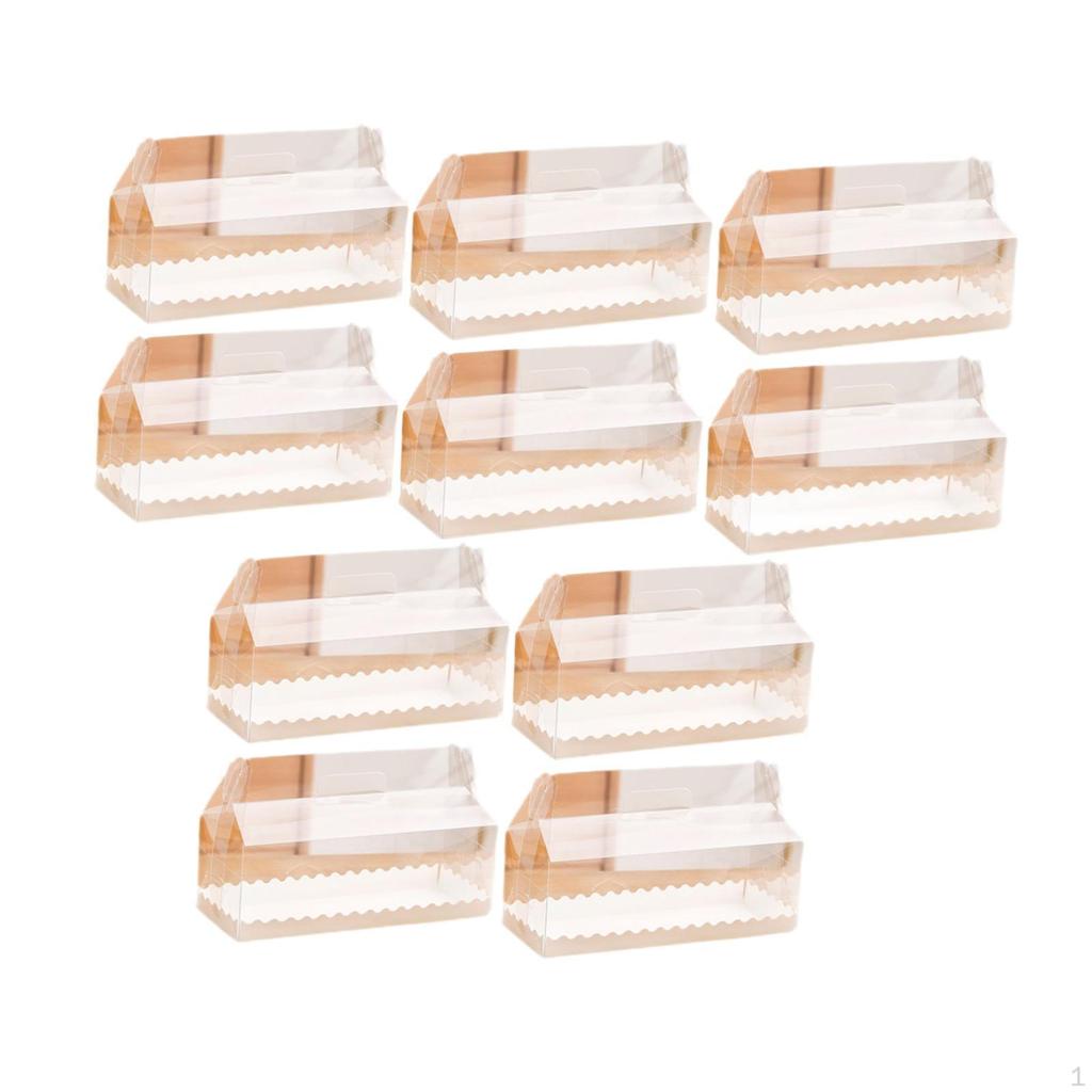 10 Pack Cake Boxes for Pastries And Cupcakes with Handle Outdoor Events