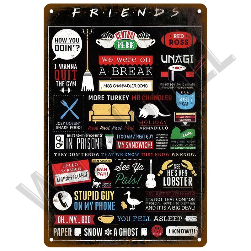 Metal Signs Vintage Cafe Signs Wall Decor Funny Posters Retro Plaques Painting Coffee Bar Sign Tin Signs Home Wall Decor Art