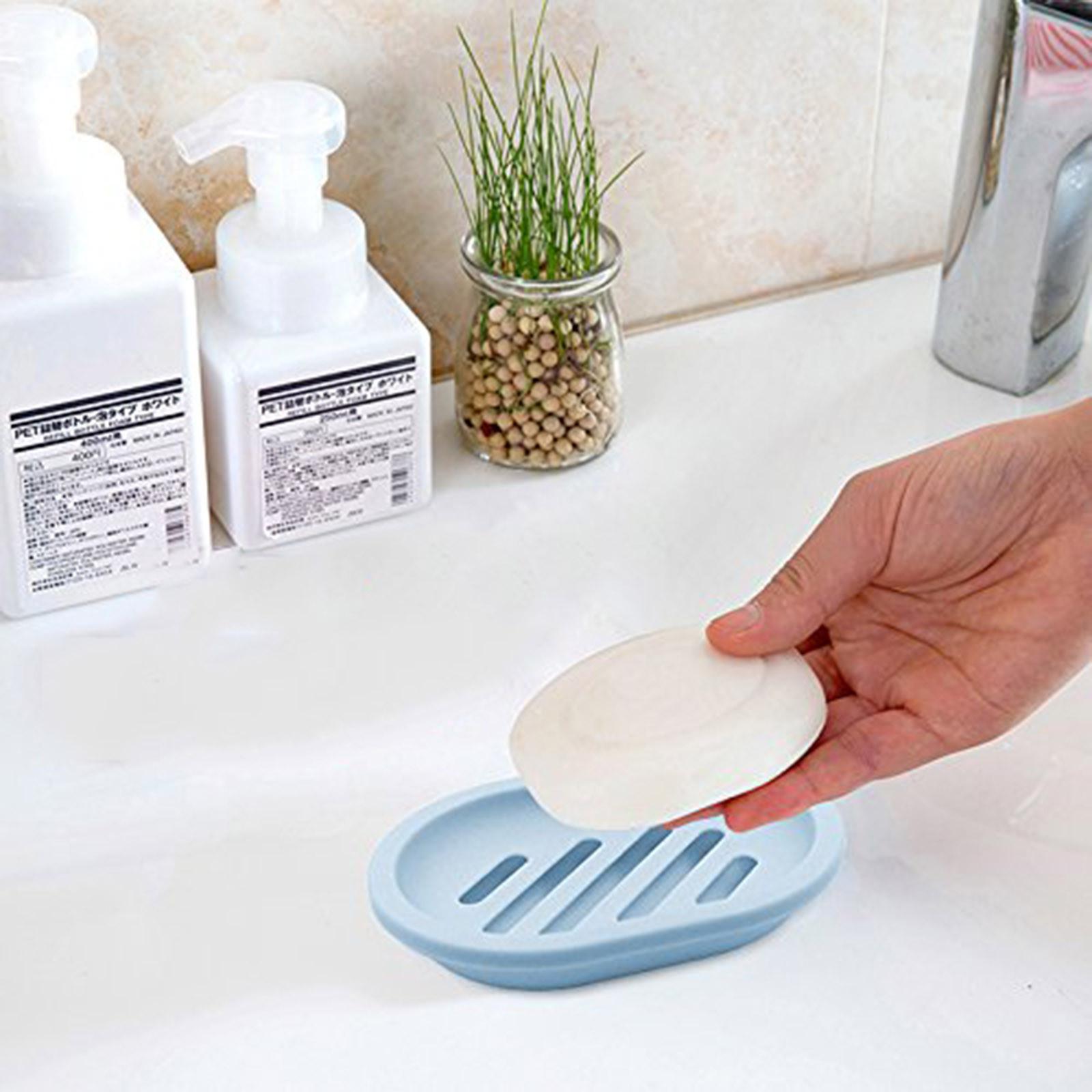 

Мыльница из 2 упаковок со сливным держателем для мыла Полка для мыла Легкая чистка Полочка для сухого мыла One Size синий