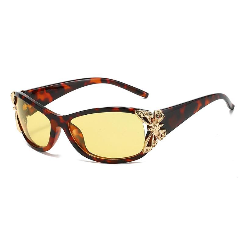 Fashion Butterfly Design Polarized Sunglasses Trendy Wrap Around Uv400 Protection Sports Sun Glasses Shades For Women