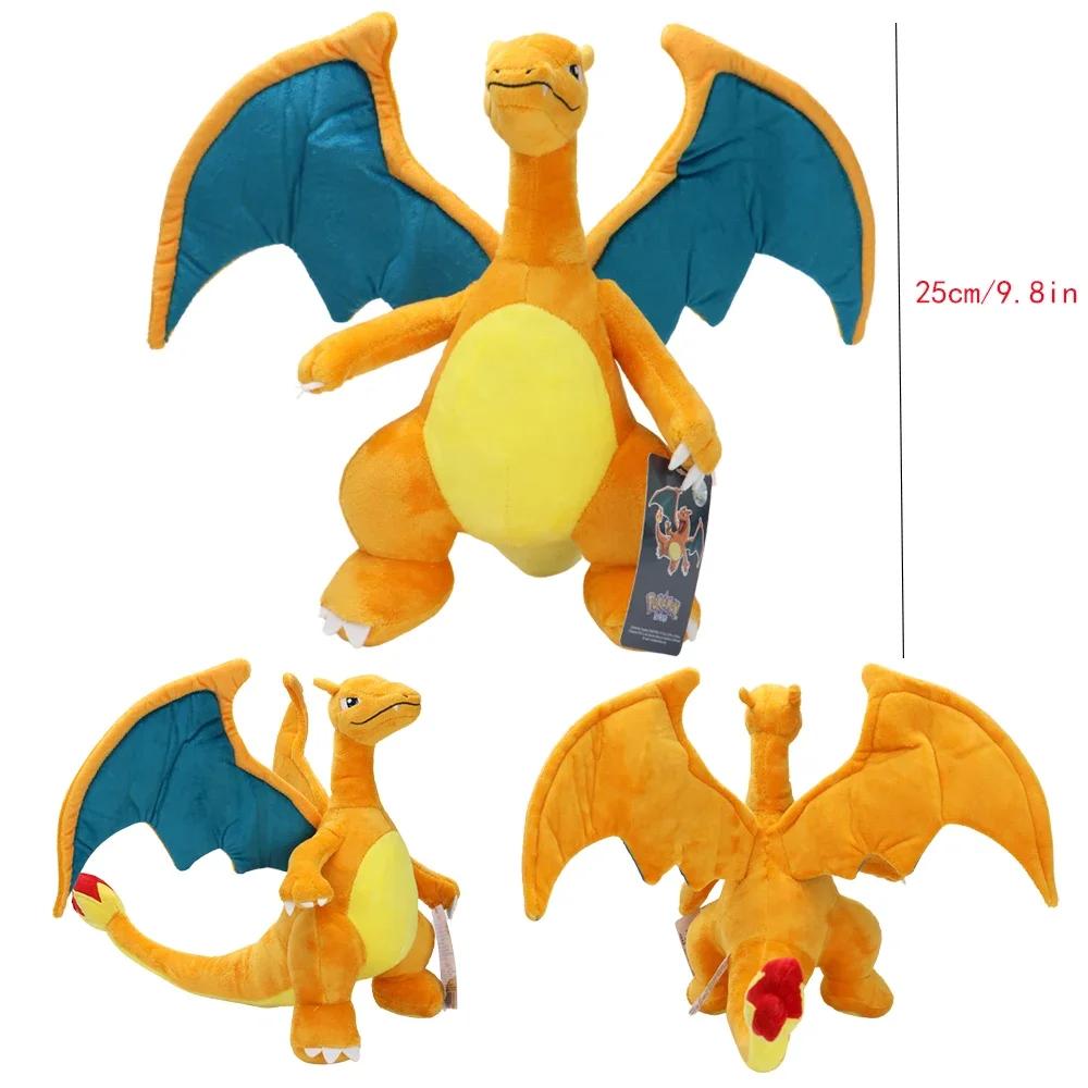 Charizard Plush Dolls Soft Anime Stuffed Toys for Boys Girls Collection Birthday Christamas Peluche Gift 10 Inch