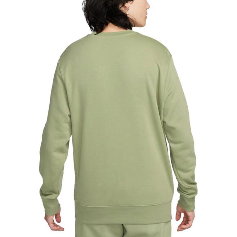 Nike Logo Fitted Crew Neck Long Sleeve Sweatshirt Men Tops Green BV2667-386