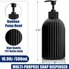1/2pcs Black White Styling 500ml Soap Dispenser Portable Refillable Liquid Bottles Tray For Home Laundry Room Beauty Salon Hotel