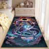 Pop Culture Area Rug, Mewtwo Pokemon Torii Gate Eclipse Lightning Poster, Playroom Decor, Non-Slip Mat
