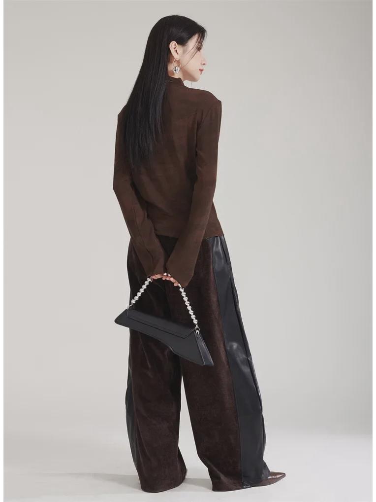 Maillard Women's Wide-Leg Velvet-Lined Sports Sweatpants for Autumn/Winter