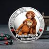 2 Pezzi Moneta Commemorativa Scimmia Doppia?Peluche a Forma di Scimmietta Che Abbraccia, Gettoncino da Collezione, Moneta da Sfida per Supporto Emotivo, Regalo Ispirazionale per