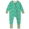 Baby Bamboo Fiber Romper Long Sleeve Double Zipper Footed Pajamas for Spring Autumn Winter