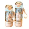 Capybara Cartoon Water Bottle With Tritan Material For Kids And Students