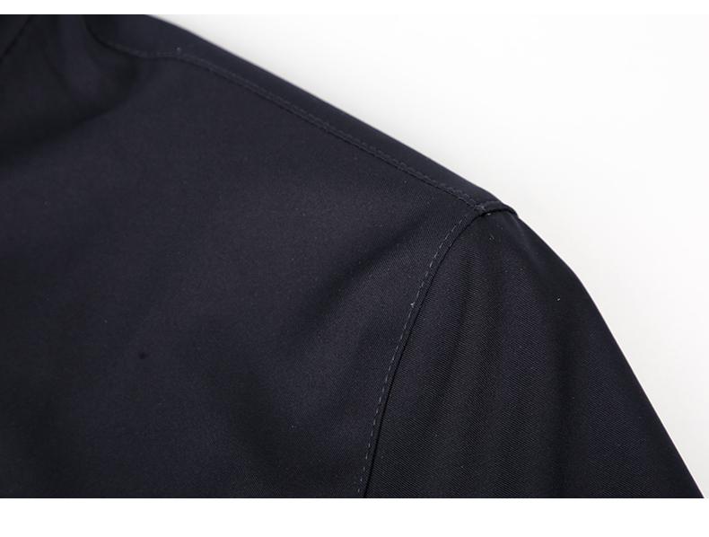 Solid color casual stand up collar windproof jacket 22235M0722