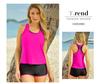 Women's Printed High-Waisted Boyleg Tankini: European & American Swimwear
