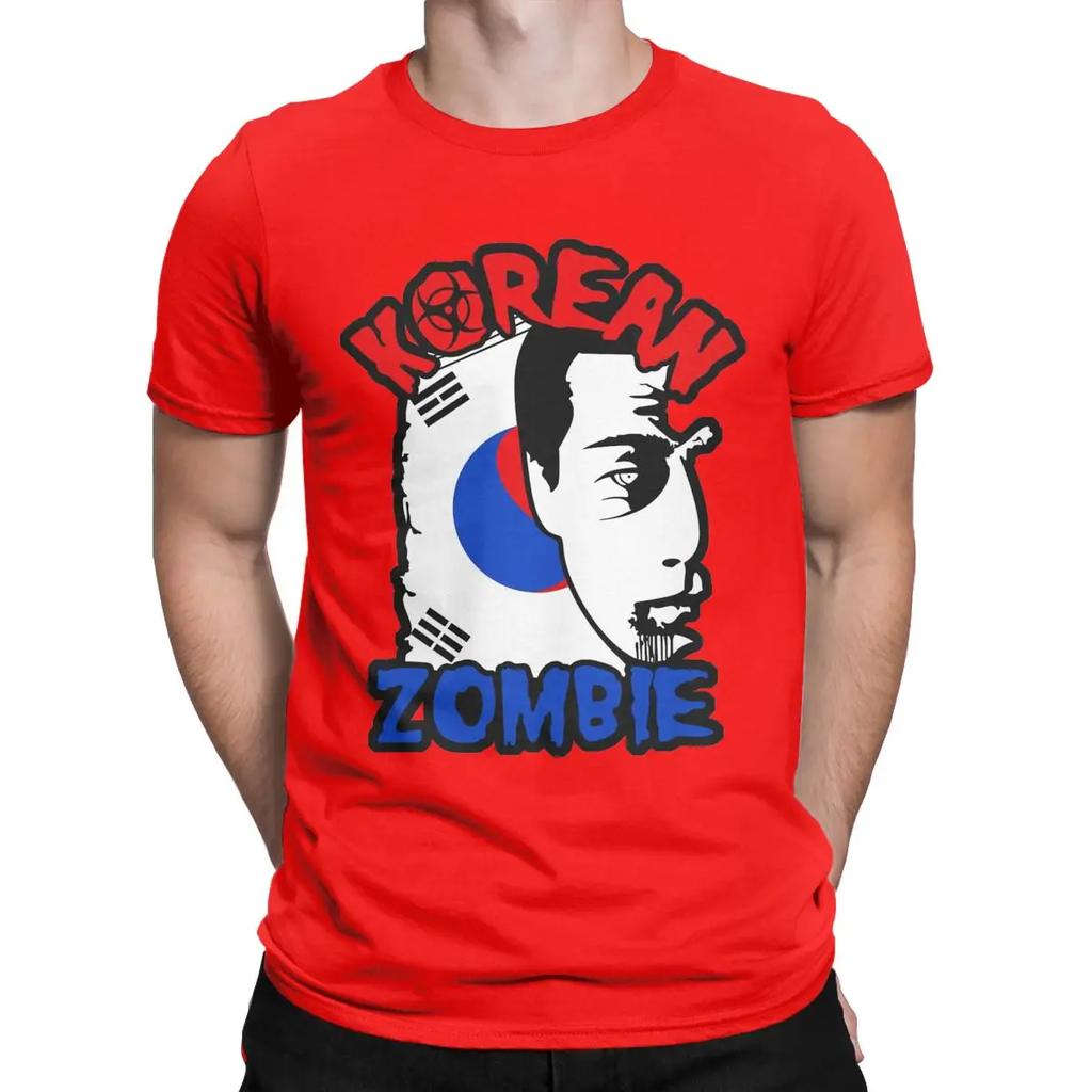 Men T-Shirt Korean Zombie Chan Sung Jung Vintage Cotton Tee Shirt Short Sleeve UFC T Shirt O Neck Clothing 4XL