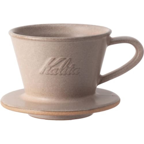Kalita Coffee Dripper, Mino Ware, Excellent Heat Retention, Ceramic, 1-2 Person, DACHI & KalitaMI 155, Sand Brown #01103, Wave Series, Made in Japan,