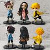 6pcs Demon Slayer Anime Characters 7cm Figure Cake Decor Anime Cartoon  Kamado Nezuko Agatsuma Figure Doll Ornament