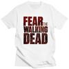 Custom Fear The Walking Dead T Shirt for Men Pure Cotton Tshirt Tees Short Sleeves Tshirt Loose Fit Clothing Gift