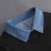 Women's Versatile White Ruffle Stand-Up Collar Dickey Sweater Accessory
