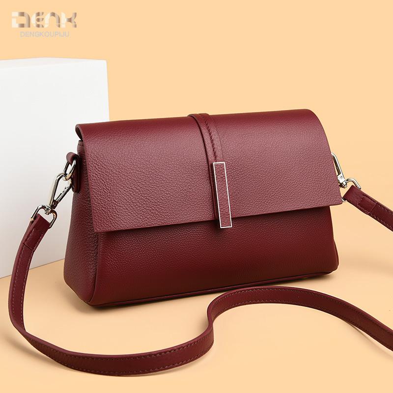 Leather women's shoulder bag new fashion high sense messenger bag first layer cowhide women's bag