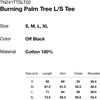 DIT IS Nooit Die Brandende Palmboom L S T-shirt Off bLack