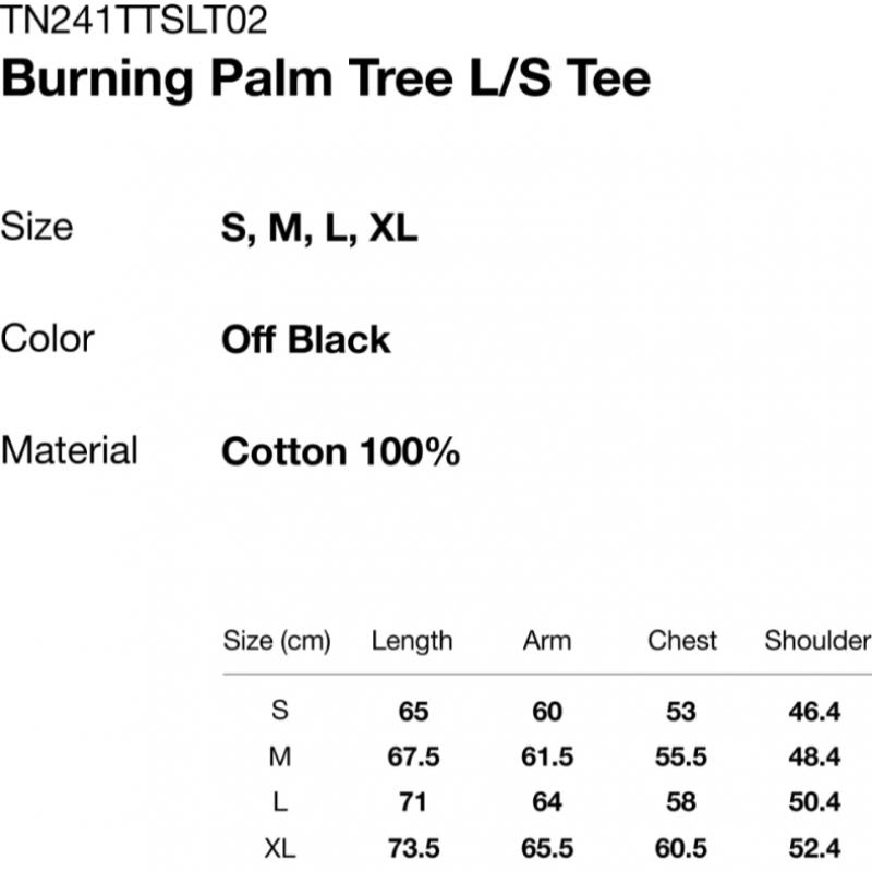 DIT IS Nooit Die Brandende Palmboom L S T-shirt Off bLack