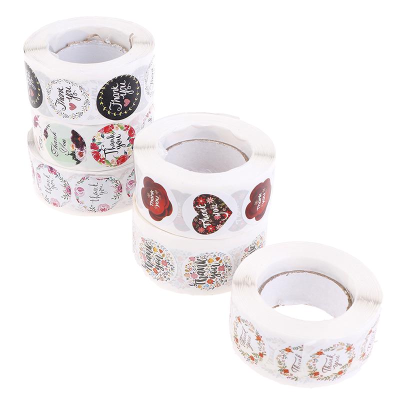 Thank You Stickers Seal Labels Cute Stickers 500Pcs Per Roll Stationery Sticker