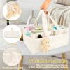 Diaper Bag for Baby Plush Diaper Organizer with Bear Portable Diaper Caddy Organizer with Removable Dividers for Baby Care