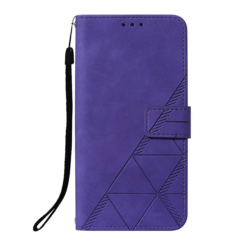 Geometric Leather Flip Wallet Case For Samsung Galaxy A16 A13 A23 A32 A33 A34 A52 A52S A53 A54 A73 A04S A04 S23 Card Slot Cover