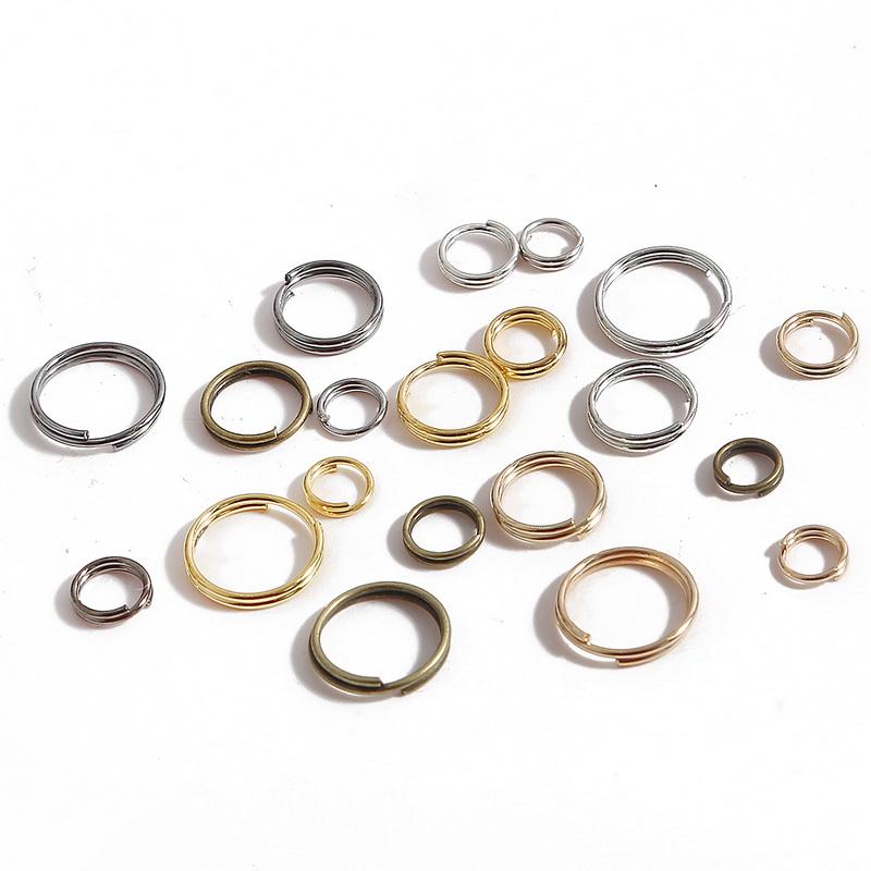 1000Pcs  6 8 10mm Metal Double Loops Open Jump Rings Split Ring Connector for Jewelry Making Findings DIY Bracelet Earrings