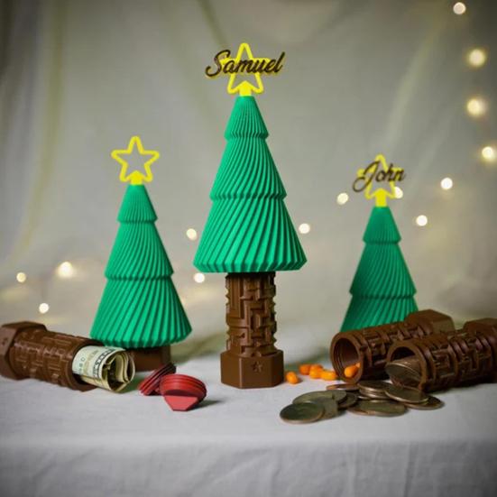 Christmas Tree Maze Gift Box 3D Printed Maze Puzzle Money Box with Hidden Compartment for Adults Kids Birthday Christmas Halloween Easter