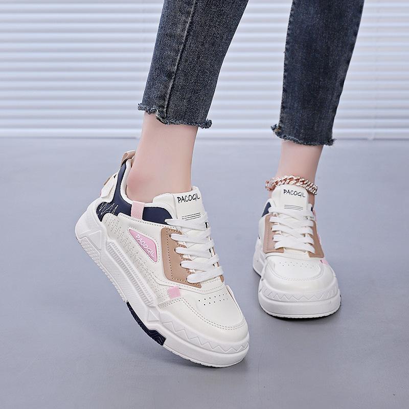 Spring new student versatile board shoes women's color matching classic casual shoes flat-bottomed sports shoes