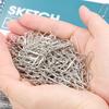 Colorful Plastic-Coated Paper Clips - Nickel-Plated Student Supplies, Bent Clips for Documents and Bookmarks