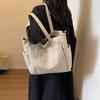 Corduroy Women's Bag Large Capacity Tote Bag Velvet Crossbody Bag Zipper Bag Handbag