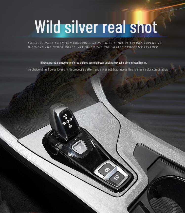 Crocodile Grain Film for Lynk & Co 01-06 Interior Gear Shift Decoration