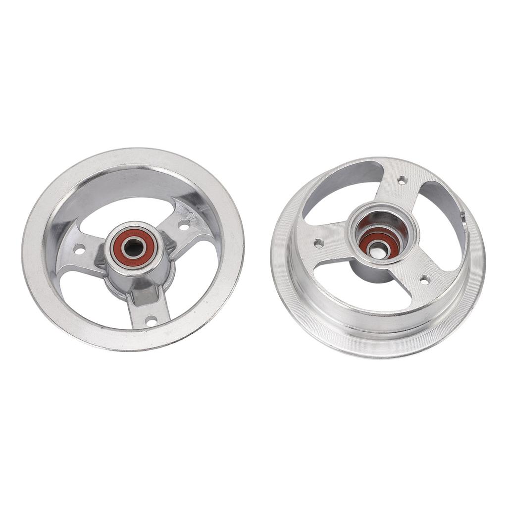 3.50 4 Rear Wheel Rim with 600RS Bearing 4 Inch Aluminum Alloy High Torsion Proof Sturdy for Electric Scooter Tiller
