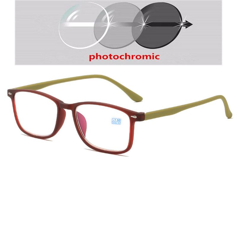 Tea Frame Square Nearsighted Glasses For Women Men Ultra Light Student Prescription Glasses Myopia 0 -0.5 -0.75 To -6.0