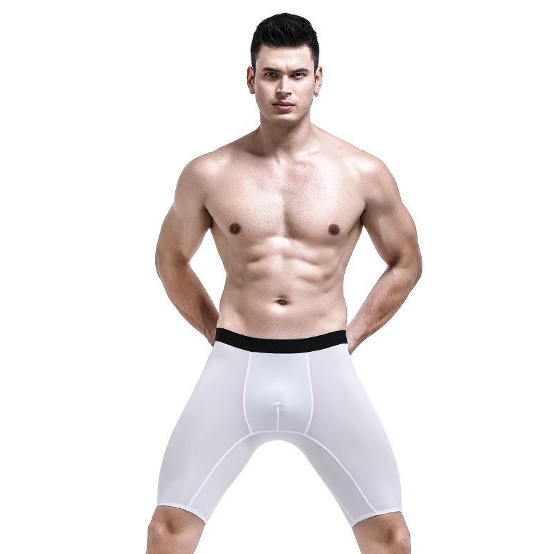 Schnelltrocknende Sommer-Boxershorts aus Eisseide für Herren – verschleißfest, lockere Passform, verlängerte Länge