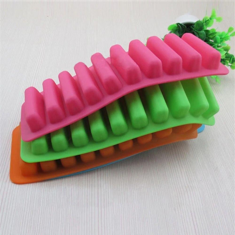 Non-Stick Popsicle Mold DIY Ham Sausage Mold 10 Grids Stick Shape Ice Mold  Baking